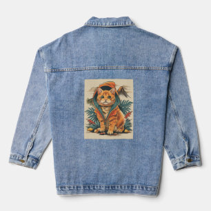 Dinosaur Cat Explorer Denim Jacket