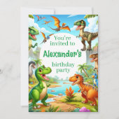 Dinosaur Child's Birthday Kaart (Voorkant)