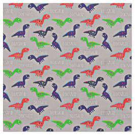 Dinosaur Child's Tekwings Red Blue Green Word Stof