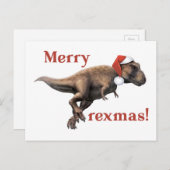 Dinosaur Christmas Briefkaart (Voorkant / Achterkant)