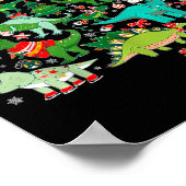 Dinosaur Christmas Funny Dino Holiday Boys Kids To Poster (Hoek)