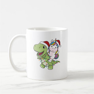 Dinosaur Christmas Unicorn Winter T-Rex Dino Koffiemok