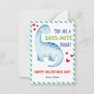 Dinosaur Classe Mini Valentines Carte Jour Enfants