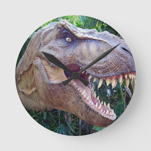 Dinosaur Clock Ronde Klok (Voorkant)
