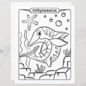 Dinosaur Coloring Page - Ichtyosaurus (Voorkant / Achterkant)