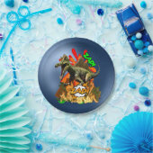 Dinosaur comic art vulcano zap prehistanimal papieren bordje (Feest)