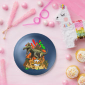 Dinosaur comic art vulcano zap prehistanimal papieren bordje (Feest)