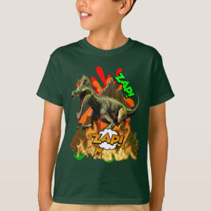 Dinosaur comic art vulcano zap prehistorische kuns t-shirt
