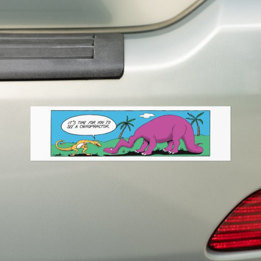 DINOSAUR COMIC BUMPERSTICKER (Op auto)