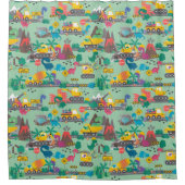 Dinosaur Construction Kinder Douchegordijn (Voorkant)