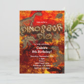 Dinosaur Creuse Fossiles Red Rock Invitations Anni (Debout devant)