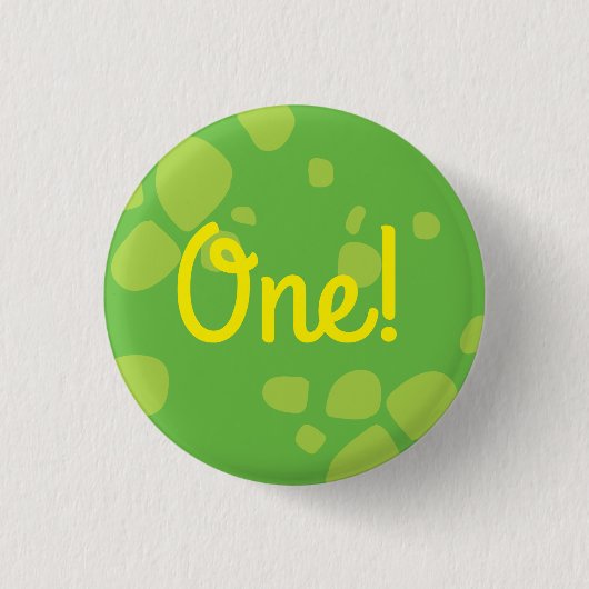 Dinosaur Cute 1st Birthday Button Pin (Voorkant)