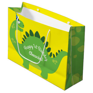 Dinosaur Cute 1st Birthday Gift Bag Groot Cadeauzakje