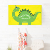 Dinosaur Cute 1st Birthday Party Banner Decor (Insitu)
