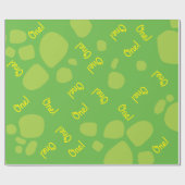 Dinosaur Cute 1st Birthday Wrapping Paper Cadeaupapier (Vlak)