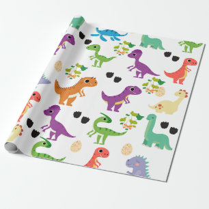 Dinosaur Cute Wrapping Paper Cadeaupapier