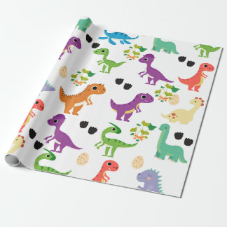 Dinosaur Cute Wrapping Paper Cadeaupapier