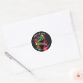 Dinosaur Dank u Klassieke Ronde Sticker (Envelop)
