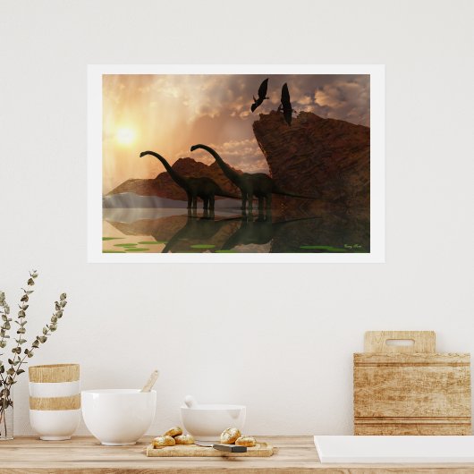 DINOSAUR DAWN PRINT (Keuken)