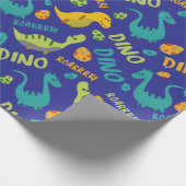 Dinosaur Design Wrapping Paper Cadeaupapier (Hoek)