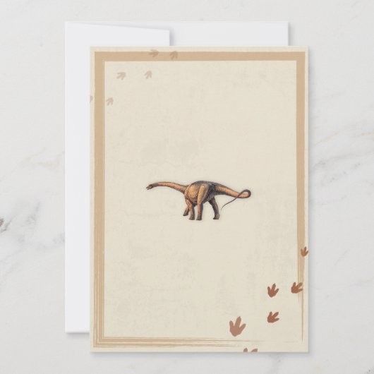 Dinosaur Dig Anniversaire T-Rex Dino Invitation ro (Dos)