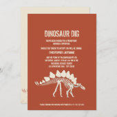 Dinosaur Dig Birthday Kaart (Voorkant / Achterkant)