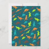 Dinosaur Dig Birthday Party Invitation Kaart (Achterkant)