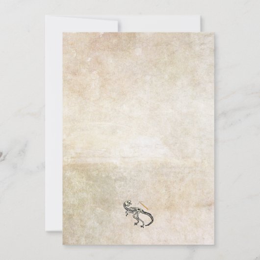 Dinosaur Dig Fossil Birthday Party nodigt uit Kaart (Achterkant)