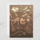 Dinosaur Dig Paléontologue Invitation d'anniversai (Dos)