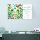 Dinosaur Dino 1e verjaardag Spandoek (Beurs)