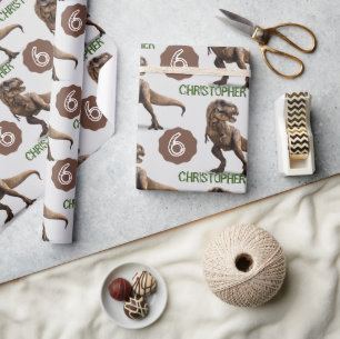 Dinosaur dino Party Kids Birthday Trex Cadeaupapier