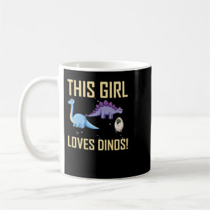 Dinosaur dit meisje houdt van Dinos Dino Koffiemok