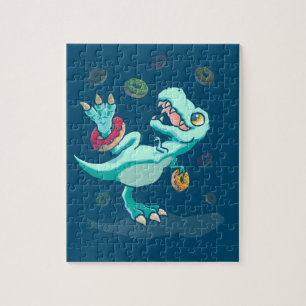 Dinosaur Donut Dino Doughnut Halloween Kinder Trex Legpuzzel