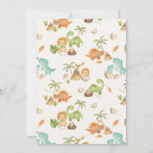 Dinosaur Douche Bébé Invitations C'Est Un Garçon m (Dos)