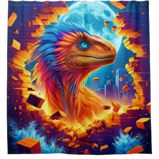 Dinosaur Douchegordijn (Voorkant)