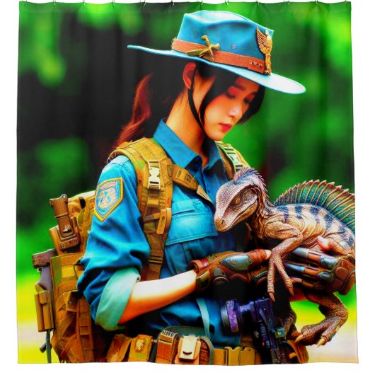 Dinosaur Douchegordijn (Voorkant)