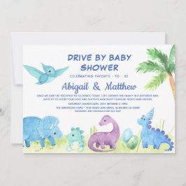 Dinosaur Drive door Baby shower Schattige Aankondiging