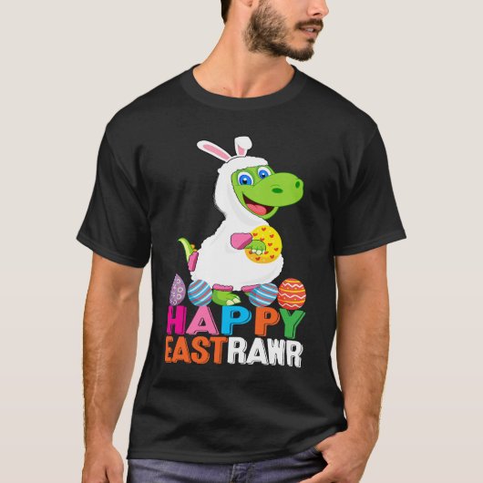 Dinosaur Easter Day Eggs cellent Happy East Rawr r T-shirt (Voorkant)