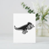 Dinosaur Eating Jesus Fish Briefkaart (Staand voorkant)