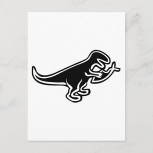 Dinosaur Eating Jesus Fish Briefkaart