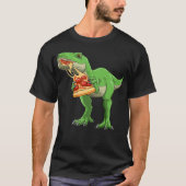 Dinosaur Eating Pizza T-Rex Pizza Lovers T-shirt (Voorkant)