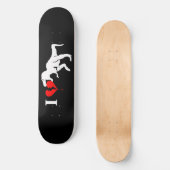 Dinosaur eet hart skateboard (Voorkant)