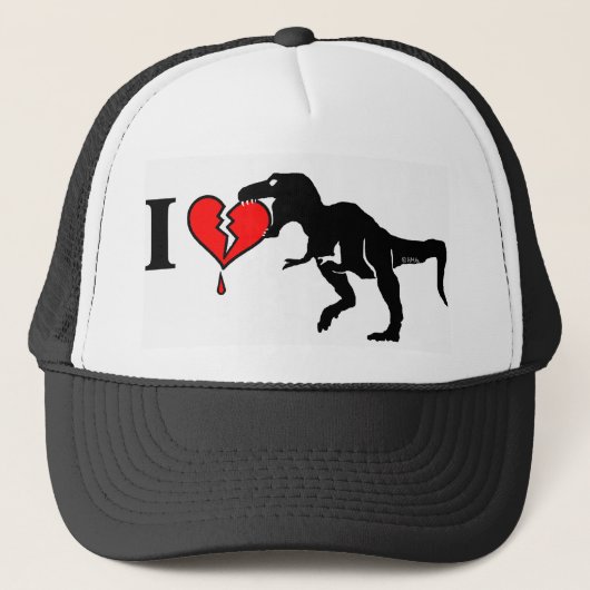 Dinosaur eet hart trucker pet (Voorkant)