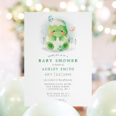 Dinosaur Egg Cute Waterverf Boy Baby shower Kaart