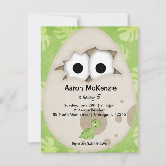 Dinosaur Egg Kaart (Voorkant)