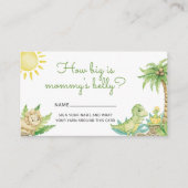 Dinosaur Egg Schattige Hoe groot is mama's buik Informatiekaartje (Voorkant)