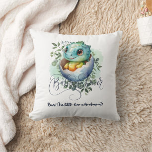 Dinosaur Egg Schattigee Waterverf verlaat Baby sho Kussen