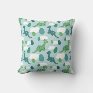 Dinosaur eieren in baby blauw gooi kussen