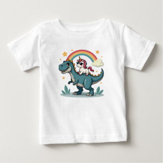 Dinosaur en Eenhoorn Baby T-shirt