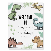 Dinosaur Enfants Bienvenue Fête d'Anniversaire Déc